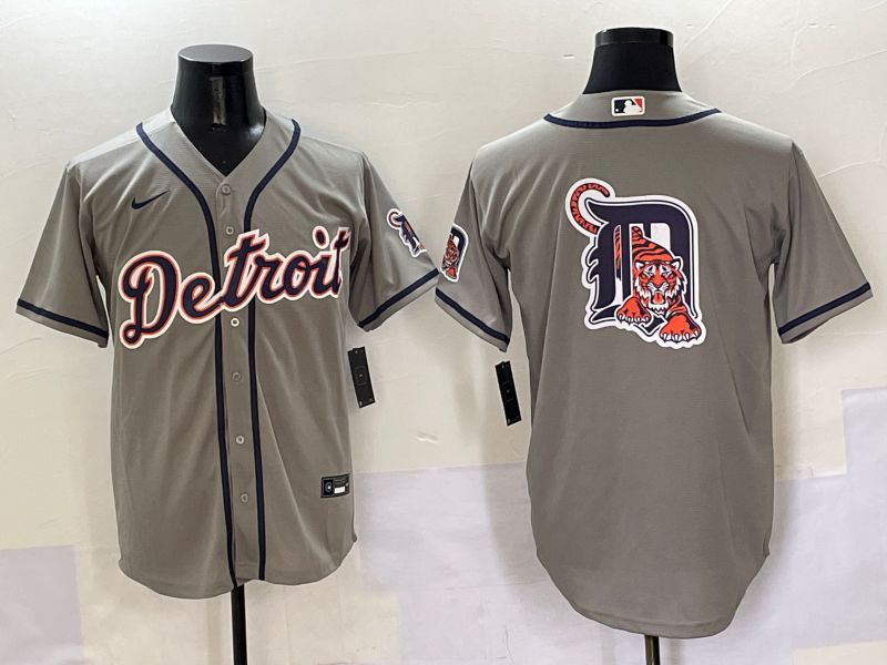 Men Detroit Tigers Blank Grey Game Nike 2025 MLB Jersey style 5044